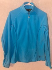 NWT-Mountain Hardwear Half Zip Fleece Womens sz M Microchill lite Light Blue