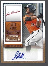 2015 Panini Contenders Draft Ticket Autographs Blue Foil #17 Jalen Miller 