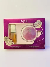 Enjoli Vintage Revlon Perfume Set Spray Cologne 1.25 oz Dusting Powder 2.5 oz 