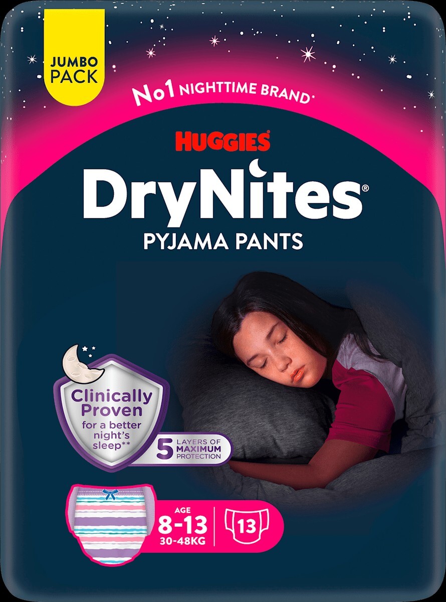 Jumbo Pack Huggies Drynites Pyjama Pants HUGGIES DRYNITES PYJAMA