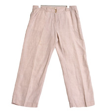 Jones New York Sport 100 Linen Women's Pants Khaki Size 12 Beach Casual