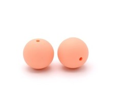 5 pc. Peach Silicone 15mm beads Food Grade silicone Solid 12119107