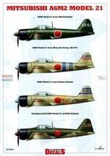 1/48 Kagero D48005 A6M2 Zero Model 21 Decals