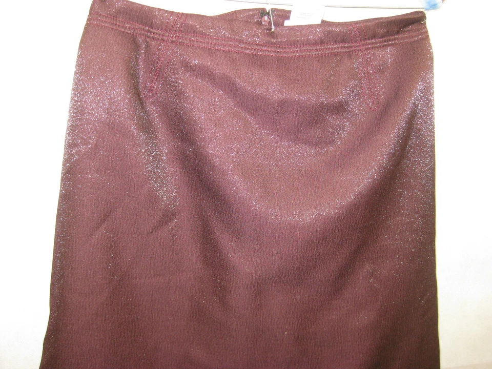 Falda Nina Ricci Talla 38 8 Borgoña Cóctel Diseñador Francés Foto 2 de 4