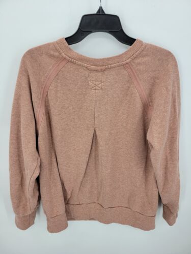 Prana Sweatshirt Womens Medium Terra Cotta Back Pleat Crew Neck Outdoor Pullover - Picture 2 of 8