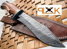 Custom Handmade Bowie Knife - Wooden handle