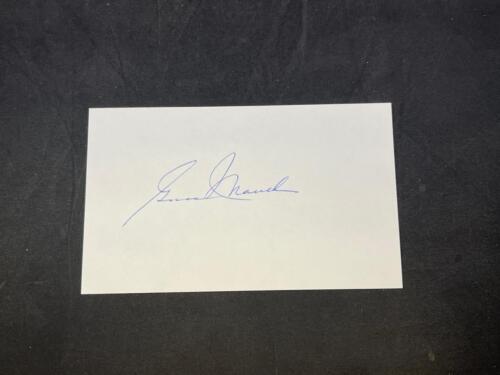 SIGNED IN-PERSON 3X5 INDEX CARD GENE MAUCH MINNESOTA TWINS MANAGER NO COA - Picture 1 of 2