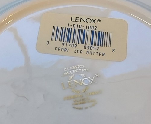 Lenox Butter Plate White cobalt rim w/gold trim. TAG STILL ON. NEVER USED - Picture 2 of 2