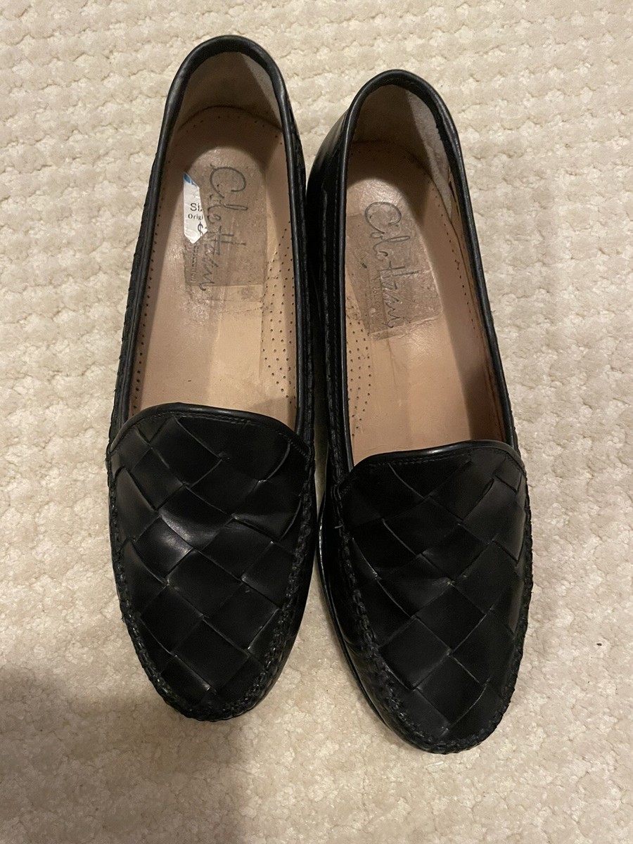 Cole Haan Mens 8 Penny Loafer Black Leather Basket Weave Moc  display picture 1