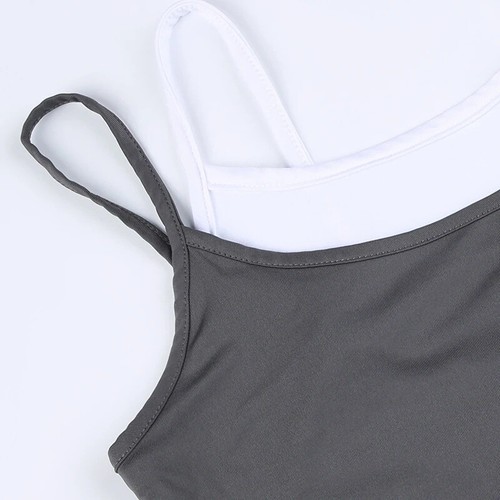 Women Grey Jumpsuit Sport Skinny Casual Grey Fitness Yoga Stretch Outfits - 第 11/14 張圖片
