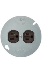 Leviton 5042 15 Amp 125 V Duplex Receptacle 4 Inch Cover Zinc Plated Pack Of 4