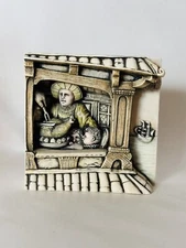 Picturesque Wimberley Tales The Chef Handcrafted Magnetic 4x4 Tile Figurine
