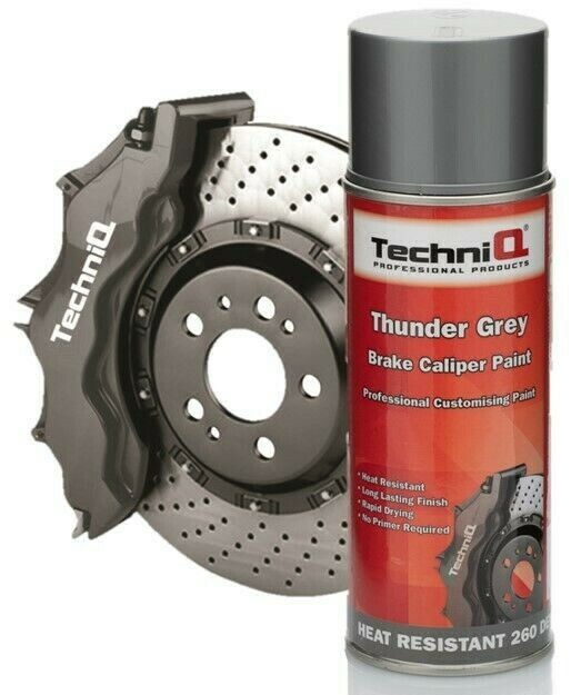 BRAKE CALIPER PAINT GREY METALLIC HIGH GLOSS Heat 260°C Resistant Spray