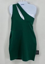 LULUS Green one-shoulder sleeveless mini short dress Size XL NWT