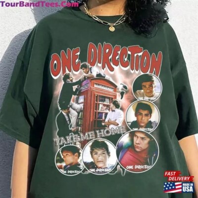 One Direction Band Shirt, One Direction Take Me Home Green Unisex