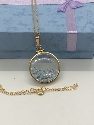 Handmade Topaz Shaker Locket 14k GF or Sterling Silver, Custom 4 Mother s Day