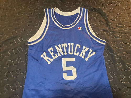 Vtg 90s Champion Kentucky Wildcats #5 Jersey Mens sz 40 Signed Autographed READ - Picture 5 of 11