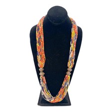 Pre-1860 NAGA Glass Beaded Necklace India African Trade Beads