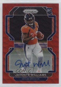 2021 Panini Prizm Red Wave /149 Javonte Williams #345 Rookie Auto RC