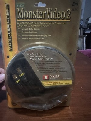 Monster Cable 8M/26.2 Ft Component Video Cable Monster Video 2 MVSV2-8M NEW