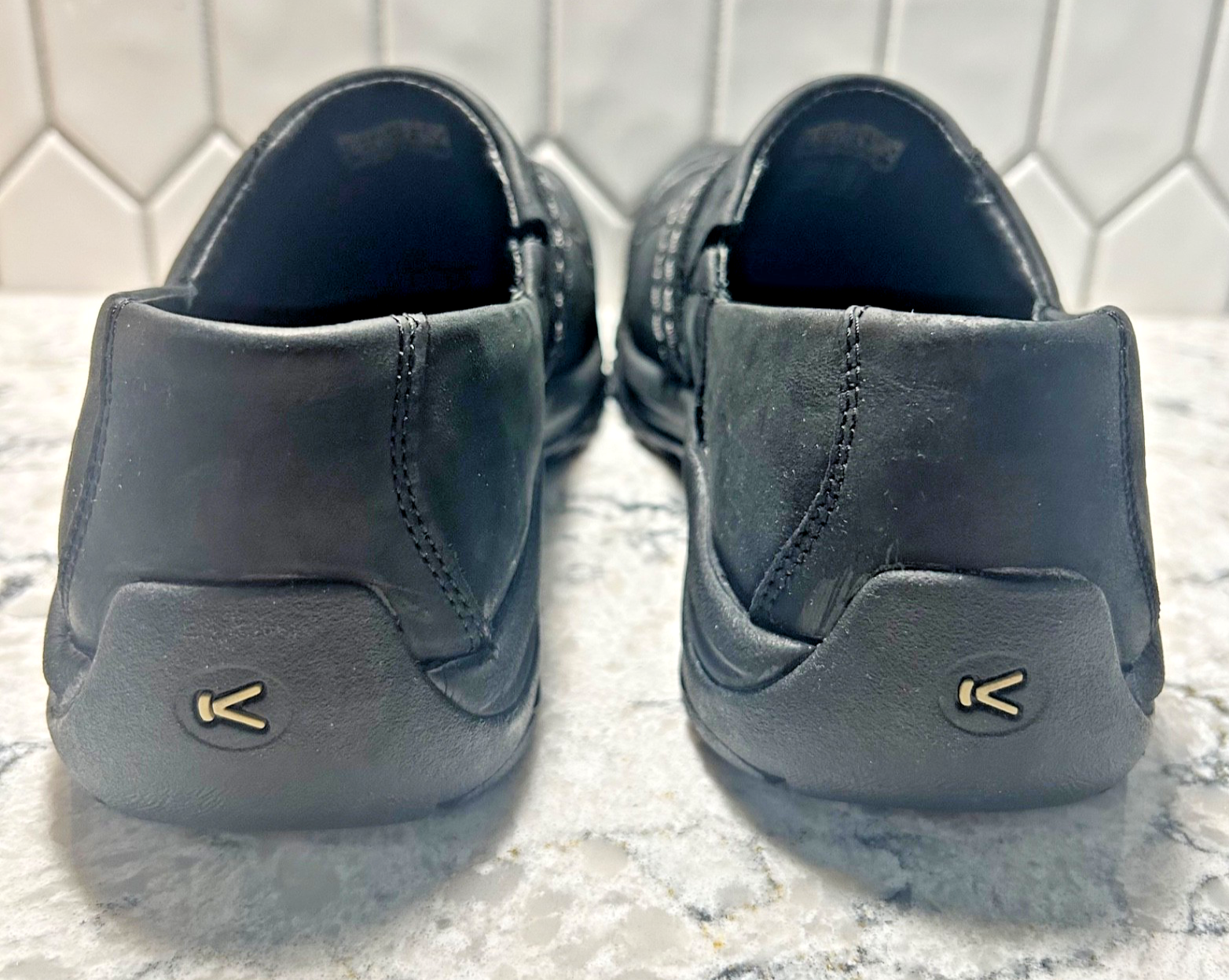 Scarpe Keen Kaci slip on donna taglia 8 5 mocassino pelle nero pieno fiore comode