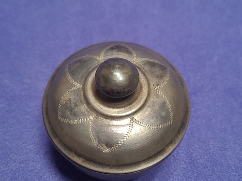 Sterling Silver Oval Lidded Pot, Marked STE.SILV, 48g, USA?, Needs Polishing - Picture 3 of 24