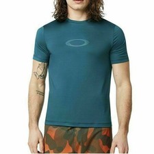 Oakley Men Tee T Shirt Green Ellipse Logo Rashguard Gym Sport Ze2 Size M