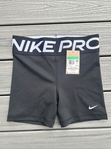 NWT Nike Pro Youth Sz XL Dri-Fit Black Performance Spandex Shorts FN9023-010