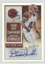 2015 Contenders Rookie Championship Ticket 70/99 Derron Smith (Base) Auto 0c2