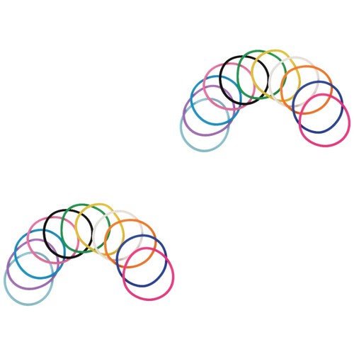 2 PEZZI Braccialetti Silicone Braccialetti Sportivi Gelatina per Donna Elastici Colorati - Foto 9 di 12