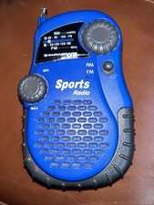 Vintage Durabrand AM/FM Blue Sports Radio Battery Powered Model: PR-35M - Tested