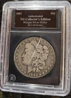 1882 Morgan Silver Dollar $1 VG Authenticated Collector's Edition