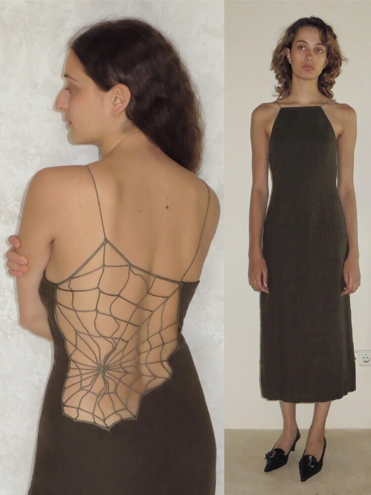 Palomawool Sexy Backless Spaghetti Strap Dress
