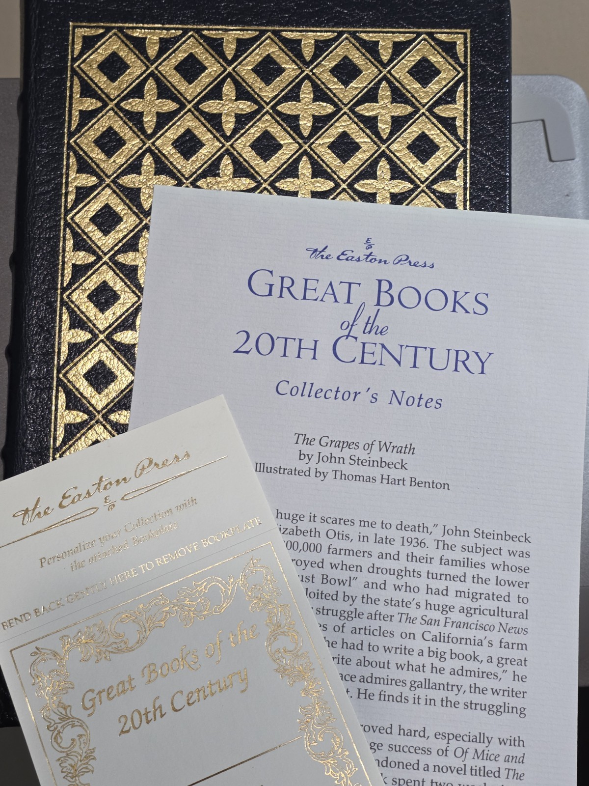 Easton Press The Grapes of Wrath John Steinbeck Leather Unread Collector's Notes