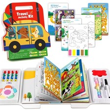Torlam Busy Book Travel Toys for Kids,Quiet Busy Board Learning Activities fo...