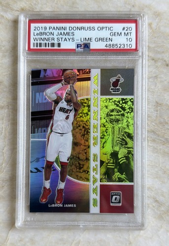 Lebron James [Lime Green] #20 2020 Panini Donruss Optic Winner Stays card