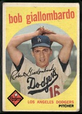 1959 Topps #321a Bob Giallombardo (low grade:Auth-GD)