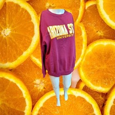 Arizona State University ASU Maroon Crewneck Sweatshirt Men Size M