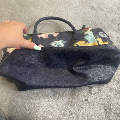 Ladies Size Large Navy With Floral Print Bag By Joules - Picture 10 of 16