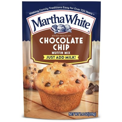 Martha White Chocolate Chip Muffin Mix Baking Dessert Quick Mix 7.4 oz Bag NEW