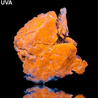 2368 Gr. Fluorescent Rare Green Hauyne Huge Crystal W/ Calcite On Matrix @AFG