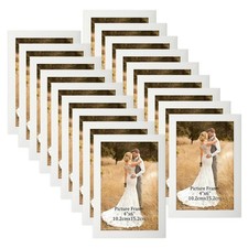 WIFTREY White 4x6 Picture Frame Set of 18, Photo Frames 4 x 6 Bulk for Wall H...