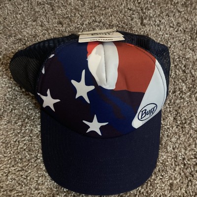 BUFF Patriotic Snap Back Mesh Back Baseball Trucker Hat Cap