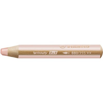 STABILO woody Buntstift Wasserfarbe & Wachsmalkreide 3 in 1 Einzelstift -apricot