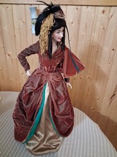 Franklin Mint Heirloom Scarlett O'Hara Porcelain Doll Gone with The Wind W/ Box