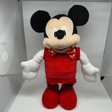 Dancing Mickey Mouse Toy - Battery Operated - Untested - Red Heart Bow Tie