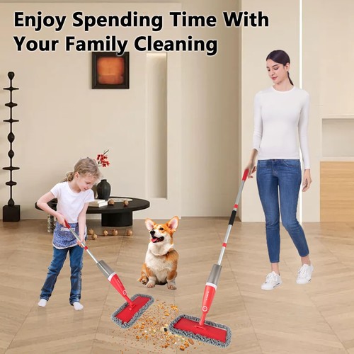 Microfiber Spray Mop for Floor Cleaning with 4PCS Washable Pads,Wet Dry Mop w... - Picture 2 of 8
