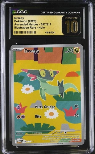 Dreepy 247/217 Illustration Rare Holo Ascended Heroes Pokemon CGC 10 Pristine
