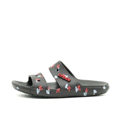 Crocs Damen Sandalen EU 42-43 Classic Slide Minnie Mouse Schwarz PVC Wasserfest