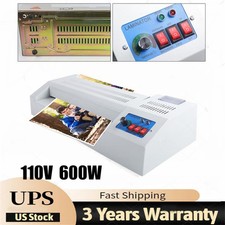 13" Laminating Machine A3 A4 Thermal Laminator Machine 4 Roller Hot Cold Film
